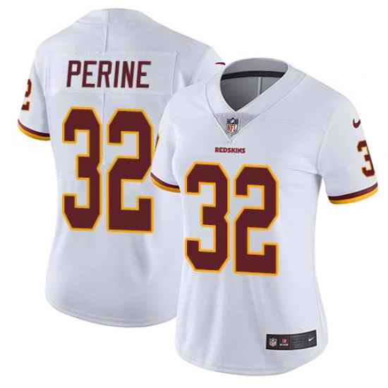 Nike Redskins #32 Samaje Perine White Womens Stitched NFL Vapor Untouchable Limited Jersey